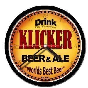  KLICKER beer and ale cerveza wall clock 