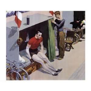   French Six Day Bicycle Rider by Edward Hopper 28x22