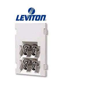  Leviton 41293 4TE MOS Insert Duplex ST Fiber Adapter with 