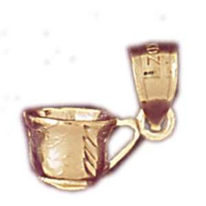  14kt Yellow Gold 3 D Sippy Cup Pendants Jewelry