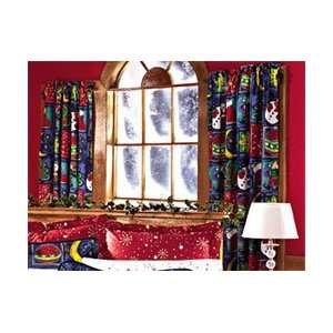   4pc Christmas Snowman Curtains Set / Pair of Drapes