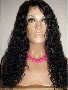   spanish wavy full / front lace cap 100% indian remy human hair wig