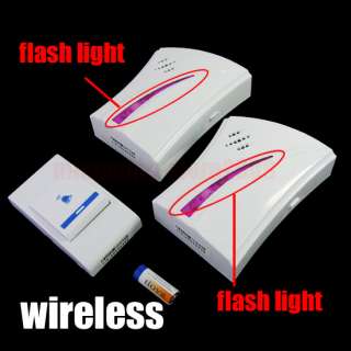 wireless remote control + 2 doorbell + Flash light #260  