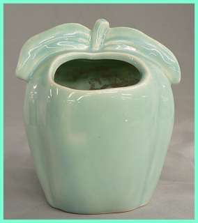 RED WING GREEN VASE PLANTER PEPPER SHAPED  