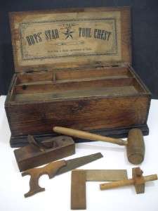   Carpenters Toy Chest w/Tools Circa 1900 1910 The Boys Star  