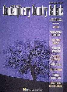 BEST CONTEMPORARY COUNTRY BALLADS SONGBOOK PVG  