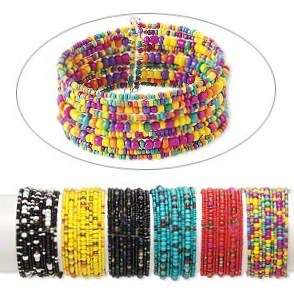 Wholesale 3* Colorful Handmade Seed Bead Cuff Bracelets  