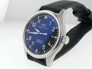 IWC Shaffhausen Mark XVI Automatic Date Steel Mens Black Dial Watch 