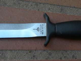 1987 Gerber Mark II Tactical Double Edged Knife Serial Number E6257S 