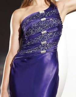 Terani P139 $350 NWT 1 Shoulder Pageant Prom Dress AQUA 10  