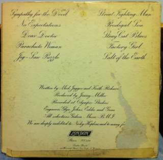 THE ROLLING STONES beggars banquet LP VG  PS 539 Vinyl 1968 1st Press 