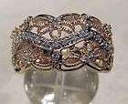   VICTORIA WIECK 14K YG 1/4CTW FLORAL LACE DIAMOND RING 5.9 GRAMS SIZE 7