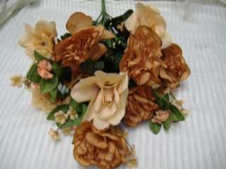 Rust Beige Silk Peony Camellia x14 Flowers New C049  
