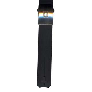 T603013681 Genuine Tissot Black Rubber Band With Titanium Deployment 