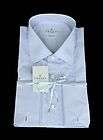   Shirt handmade in Italy Blue french cuff size US 17.5  EU 44 NEW