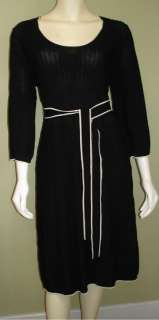 NWT ADRIANNA PAPELL Black Knit Belt Dress XL  