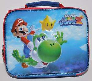 Wii Galaxy Mario Brothers LUNCH BAG /BOX YOSHI FLYING  