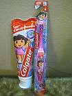   the Explorer pink kids tooth brush and Colgate tooth paste set travel