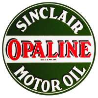 Vintage Sinclair Opaline Oil sticker decal sign 3 dia.  