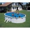 FEELING Pool Set 610x375x120 cm weißer Stahlmantel mit viel Zubehör 