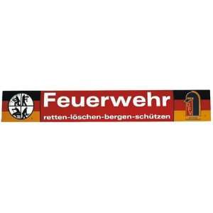 Feuerwehr Aufkleber   40x6 cm   Retten   Löschen   Bergen   Schützen 