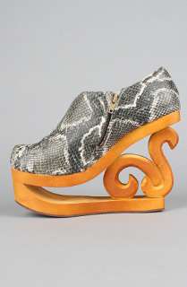 Jeffrey Campbell The Witt Shoe in Black and Taupe Snake  Karmaloop 