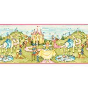 The Wallpaper Company 13.5 in X 15 Ft Pink Princess Border WC1285004 