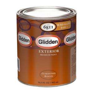 Glidden Premium 32 oz. Semi Gloss Latex Light Colors Exterior Base 