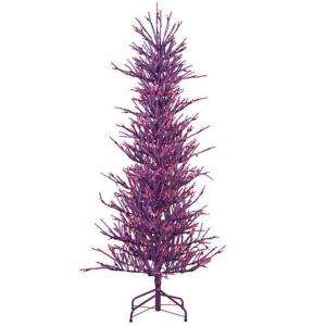 Ft. Pre Lit Purple Tinsel Tree  DISCONTINUED 6007 60pr at The Home 