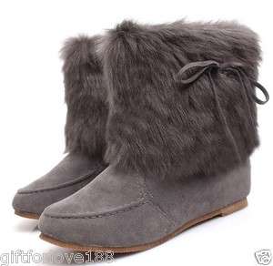 H8044 New Fashion Womens Winter hairy tube short boots increased 3cm 