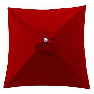   ft. Square Platinum Pole Sunbrella Jockey Red Commercial Umbrella