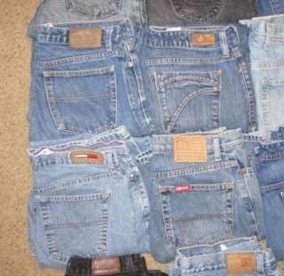  Lot of 36 Womans & Jr size brand wholesale used denim jeans  