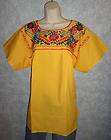   PUEBLA HAND EMBROIDERED MEXICAN BLOUSE TOP VINTAGE STYLE  
