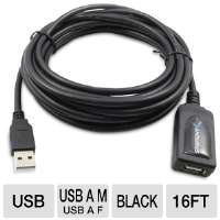 Click to view Sabrent 16 Foot USB 2.0 Active Extension Cable A Male 