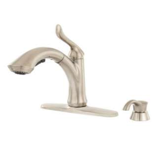   Sprayer Kitchen Faucet in Stainless Steel with Soap/Lotion Dispenser