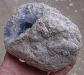 This item is Natural Baby Blue Celestite Quartz Crystal Cluster Geode 