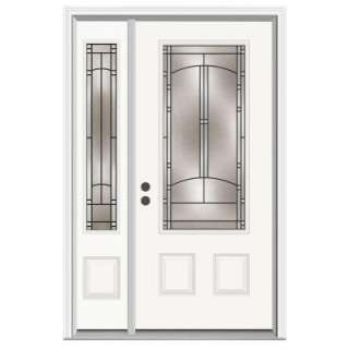 JELD WEN Idlewild 36 in. x 80 in. Primed White Prehung Right Hand 3/4 