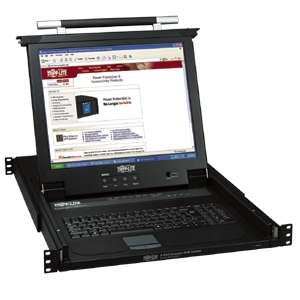 TrippLite   B020 008 17   8 Port KVM Switch with 17 in LCD Console at 