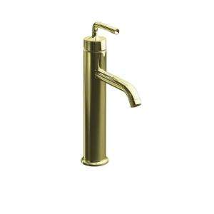 Purist Tall Single Hole 1 Handle Low Arc Bathroom Faucet with Straight 