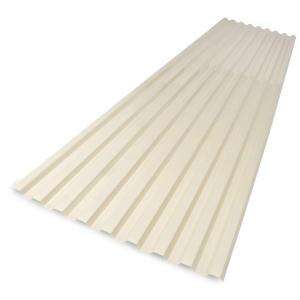   Cream Polycarbonate Corrugated Roofing Panel 103262 