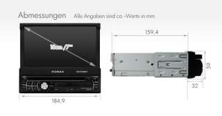 18cm/7 TOUCH GPS NAVI BLUETOOTH DVD  MPEG4 AUTORADIO USB+SD64GB 