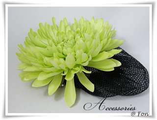   Big Green Chrysanthemum Barrette Clip Snood Hair Net Hair Band So Sexy
