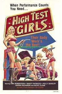 HIGH TEST GIRLS MOVIE POSTER 27x41 FOLDED ORIG. 1970S  