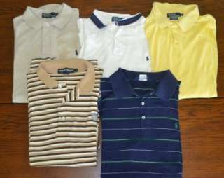 Lot of 5~Polo Ralph Lauren Mens Golf Shirts Short Sleeve Pique Size XL 