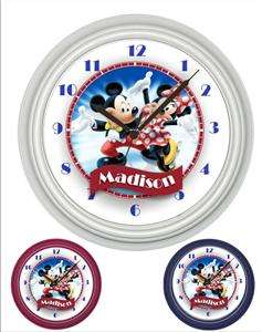 Personalized Mickey and Minnie Mouse Wall Clock  