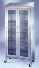   instrument/storage cabinet, 48W x 16D x 78H, (5) glass shelves