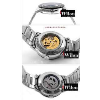   Water Resistant Mens Skeleton Watch Automatic Mechanical Wristwatch