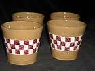 lot of 4 vtg millcreekstone ware coshocion oh handleless cups