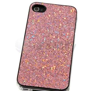 SLIM FIT PINK BLING GLITTER HARD CASE COVER FOR IPHONE 4 4G 4S 4GS 