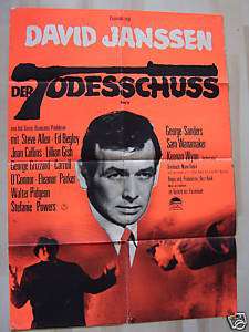 DER TODESSCHUSS   David Janssen   Filmplakat A1 1967  